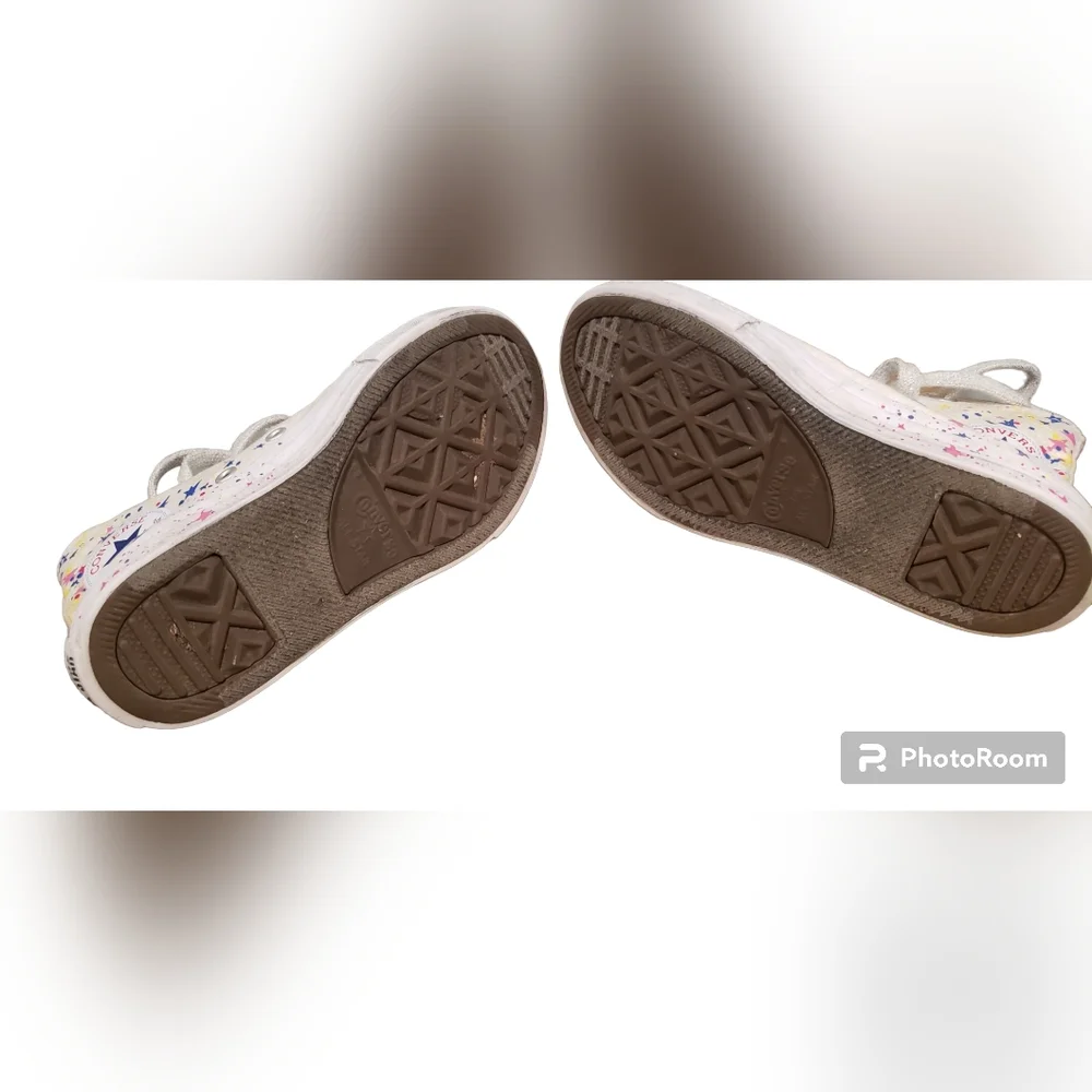 Converse Girls Chuck Taylor All Star Hi 366457F White Casual Shoes Sneakers 13